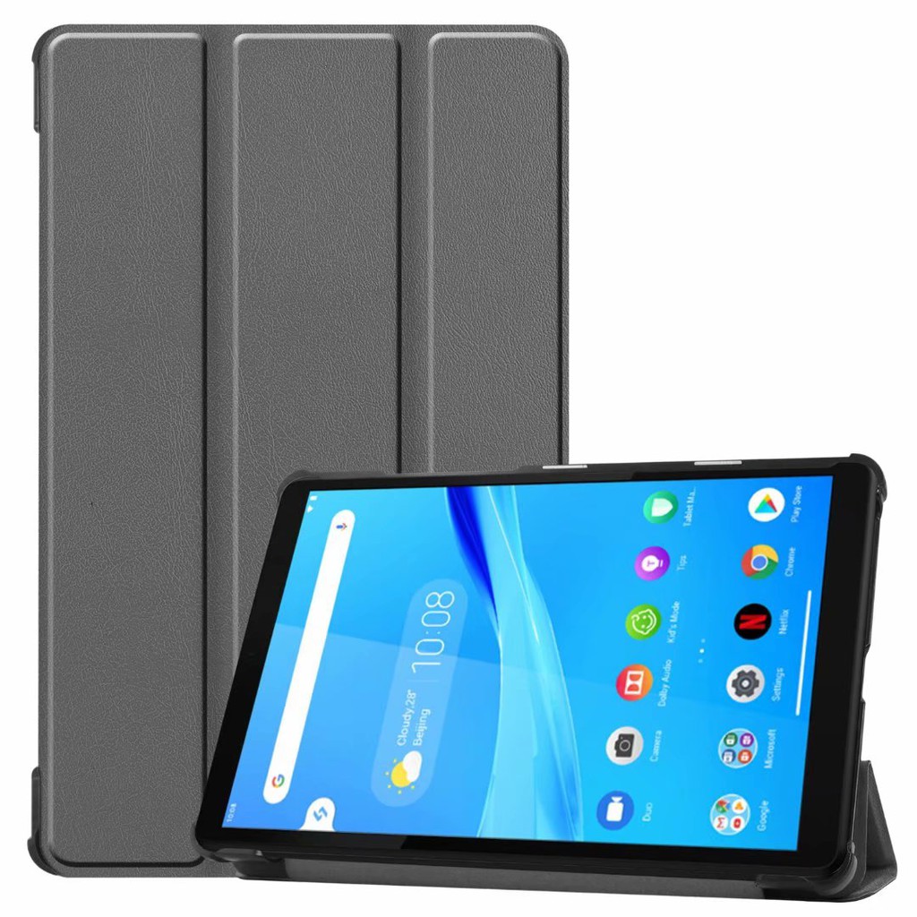 Lenovo Tab M8 M7 FHD TB-8505X TB-8705F TB-7305X ธุรกิจกรณี PU หนังสีทึบเปลือก 3 พับวงเล็บ shell