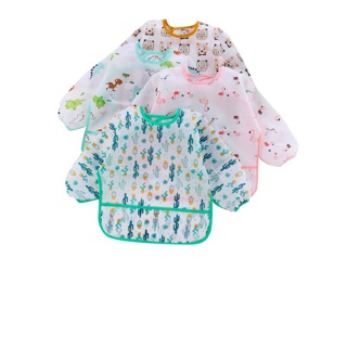 โปรโมชั่น : ส่งไวจากไทยผ้ากันเปื้อนลายการ์ตูนสําหรับเด็กBlue Dinosaur