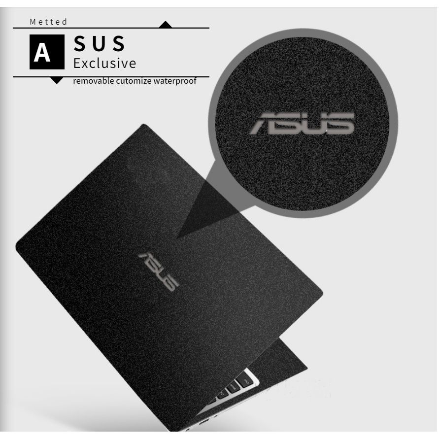 สติ๊กเกอร์แล็ปท็อป Matted สีดํา 3 ด้านผิว 14 15.6 13 เคส ASUS Zenbook Vivobook U4700 S5500 S300 A510