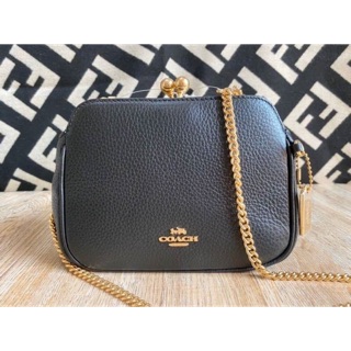 PEARL KISSLOCK CROSSBODY (COACH F87822) IM/BLACK