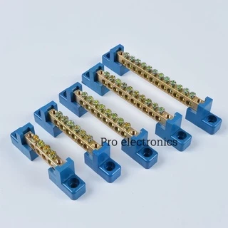 บัสบาร์ทองเหลือง บาร์กราวด์ Ground Bar เทอร์มินอน ขนาด 6x9 และ 12x8 4-12 ช่อง