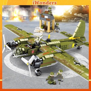 บล็อคตัวต่อ โมเดลเครื่องบิน Empires of Steel:Ju-88 MOC ของเล่น ของสะสม สําหรับเด็กผู้ชาย ของขวัญ DIY