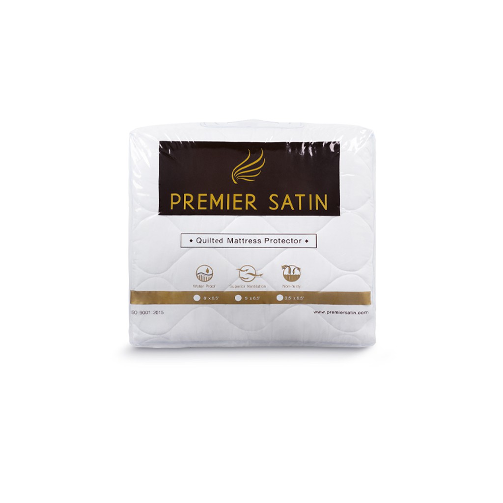 Premier Satin ผ้ารองกันเปื้อนที่นอน นุ่มสบาย ป้องกันละอองน้ำ ช่วยถนอมที่นอน รับประกันของแท้100%