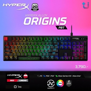 HyperX Alloy Origins PBT : Red Linear Switch (แป้นพิมพ์ภาษาไทย)