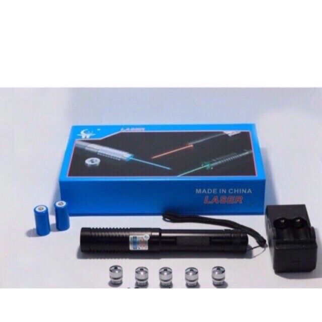 เลเซอร์พกพา จุดไฟได้ ความเข้มข้นสูงhigh power blue laser (50000mW)