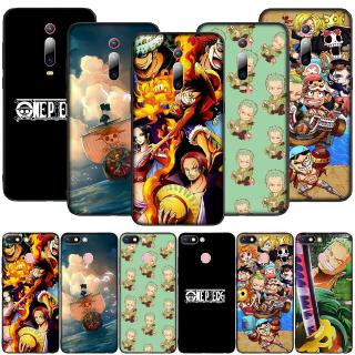 xiaomi redmi note 8 t 8a k 30 k 20 pro เคสโทรศัพท์มือถือสีดําลายการ์ตูน luffy one piece