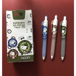 M&amp;G SGP82941 ปากกาเจล แบบกด snoopy 0.5 mm หมึกน้ำเงิน