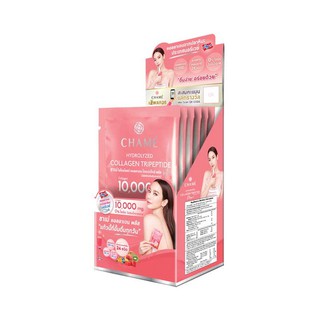 Chame hydrolyzed collagen tripeptide plus (1กล่อง 6ซอง) ชาเม่ ไฮโดรไลซด์ คอลลาเจน ไตรเปปไทด์ พลัส