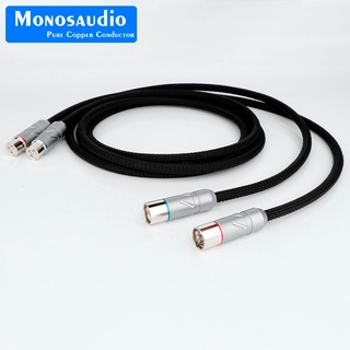 Monosaudio สายเคเบิลเชื่อมต่อ ชุบโรเดียม ทองแดง ชุบเงิน 5N OFC 4 Cores Multplex XLR XM700R &amp; XF700R XLR