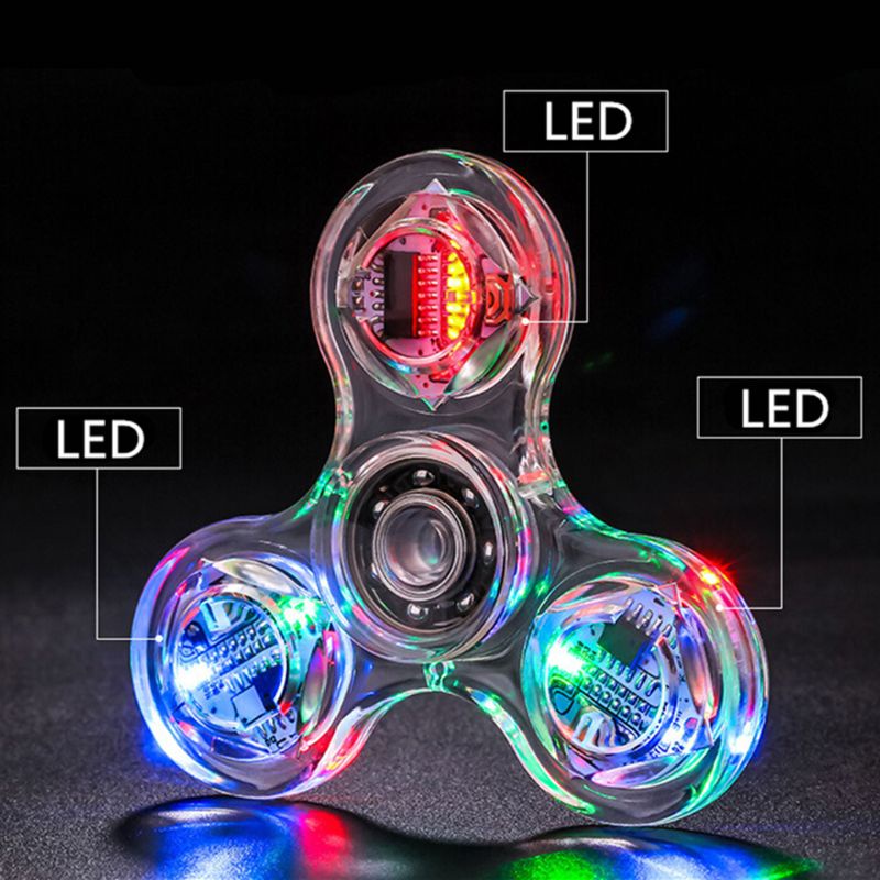 Novelty Multiple Changes LED Fidget Spinner Luminous Hand  Spinners Glow in D - รูปที่ 4