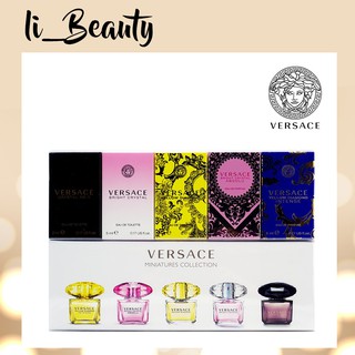 "น้ำหอมแท้" Versace Miniatures Gift Set 5 ml 5 ขวด 5 กลิ่น กิ๊ฟเซ็ทน้ำหอมขนาดพกพา ของแท้ 100 %