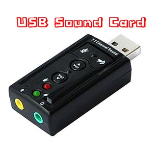 USB 2.0 External Sound Card Virtual 7.1 Channel Stereo Audio Adapter