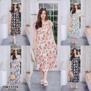 💓🌈เดรสเที่ยว ไปทะเล Maxi Dress #สาวอวบ เดรสยาว แต่งระบาย ใส่ได้หลายแบบใส่แบบปกติหรือเปิดไหล่ก็ได้ ทรงปล่อย💗⛱