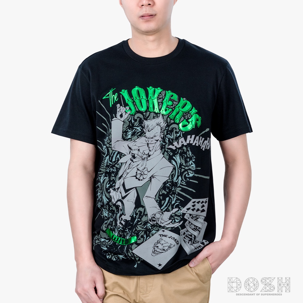 DOSH MEN'S T-SHIRTS THE JOKER เสื้อยืดคอกลมผู้ชาย DBMT5271-BL