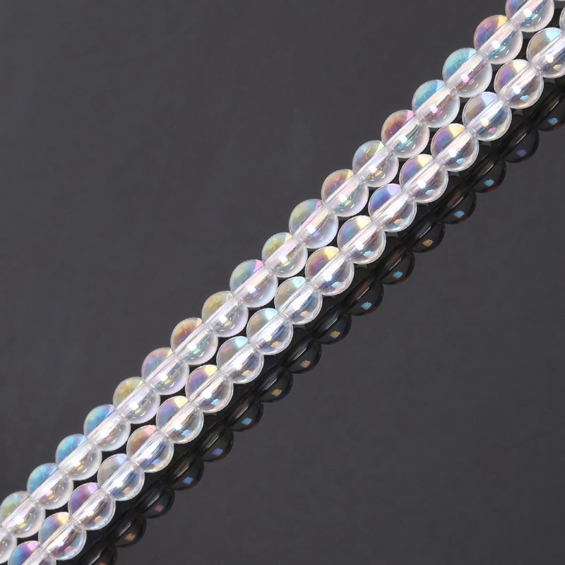 ลูกปัดแก้วคริสตัล สีขาว ขนาด 4-12 มม. สําหรับทําเครื่องประดับ - รูปที่ 2