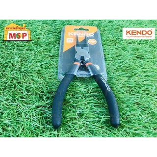 KENDO 11503 คีมหนีบแหวน ปากตรง (ชุบปัดเงา) 180mm/7"