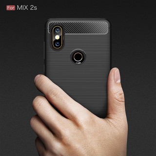 เคส Phone Case Xiaomi Mi Mix 2S Mix2S คาร์บอนไฟเบอร์ เคสอ่อนนุ่ม โทรศัพท์ กรณี