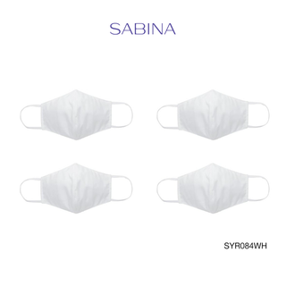 Sabina Kids Mask (Set 4 ชิ้น) หน้ากากอนามัย 3D Face Mask "สำหรับเด็ก 6-12 ปี" รหัส SYR084WH สีขาว