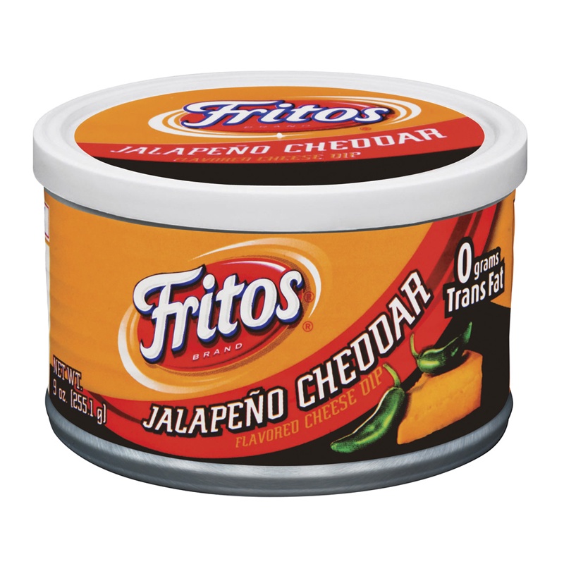 Fritos Cheddar & Jalapeno Cheese Dip 255g ชีสเชดดาร์ครีมที่มีรสชาติเผ็ดร้อนของจาลาปิโน 255 กรัม