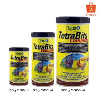 อาหารปลาชนิดเกล็ด สำหรับปลาปอมปาดัวร์ TetraBits Complete (เต็ดตร้าบิท) 300ml. / 1000m