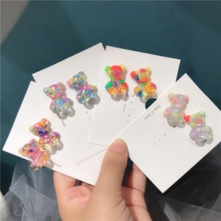 #New Arrival# Cute Colorful Bear Stud Earrings Newest Candy Color Stud Earrings for Women