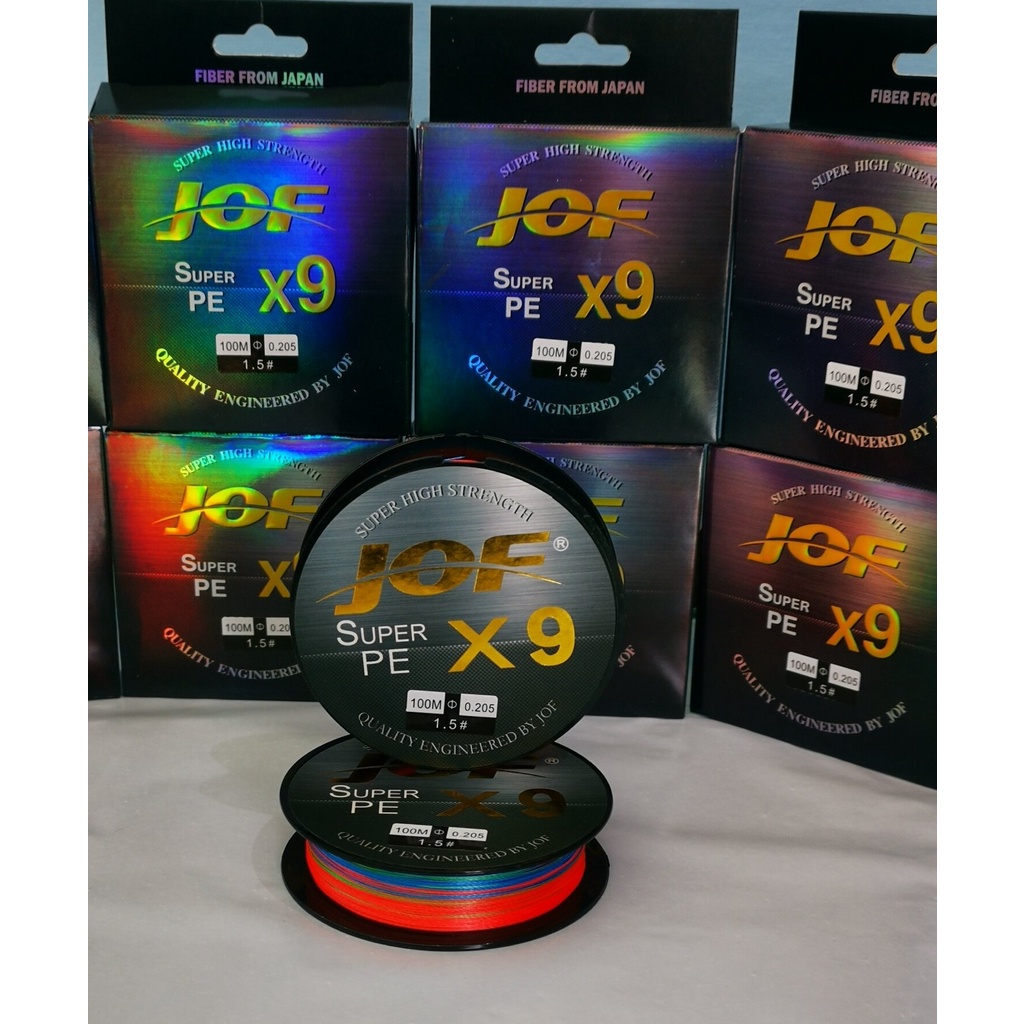 1-2วัน (ส่งไวมากแม่) JOF X9 สาย PE ถัก9  100ม - ตกปลา* เหนียว นุ่ม แบรนด์คุณภาพ *แข็งแรงมาก【Super Thailand】