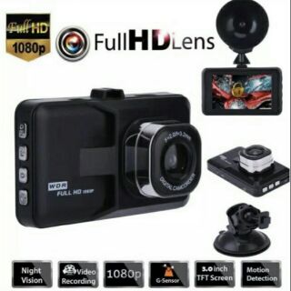 กล้องติดรถยนต์ FULL HD CAR DVR Lens Wide 170 องศา จอ 3 นิ้ว รุ่น T626 (สีดำ)