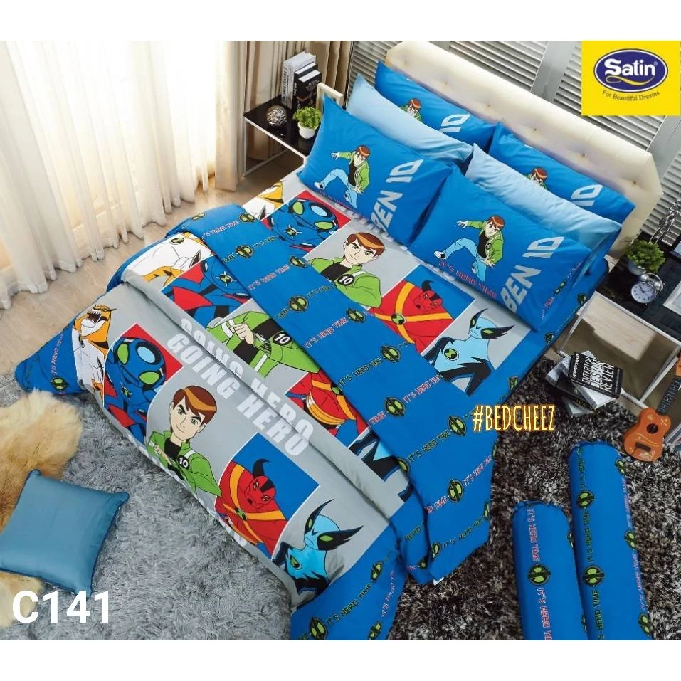 ชุดผ้าปูที่นอนพร้อมผ้านวม Satin ลาย Ben10 และ Doraemon thumbnail 4
