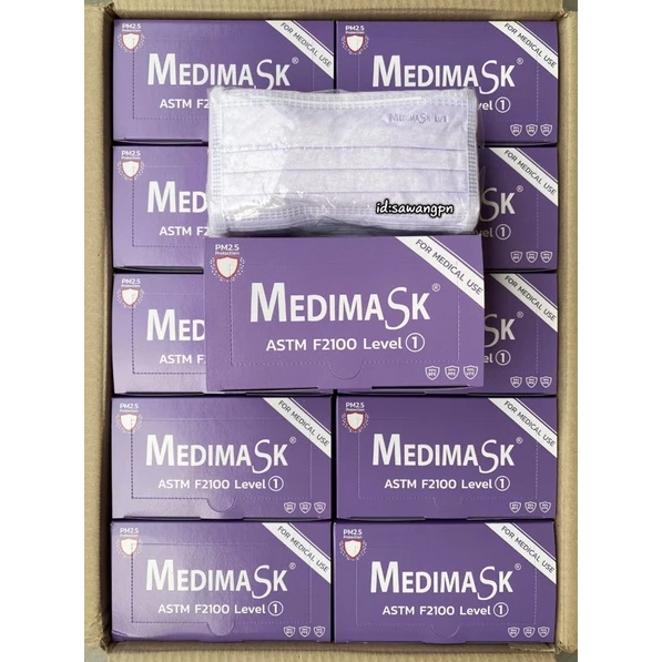 Medimask เมดิแมส หน้ากากอนามัย 3ชั้น 50ชิ้นต่อกล่อง เกรดการแพทย์ ใช้ในโรงพยาบาล พร้อมส่ง thumbnail 8