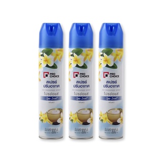 Pro Choice Air Freshener Spray Spa Scent 300 ml x 3+1 pcs.โปรช้อยส์ สเปรย์ปรับอากาศ กลิ่นสปา 300 มล. x 3+1 กระป๋อง.