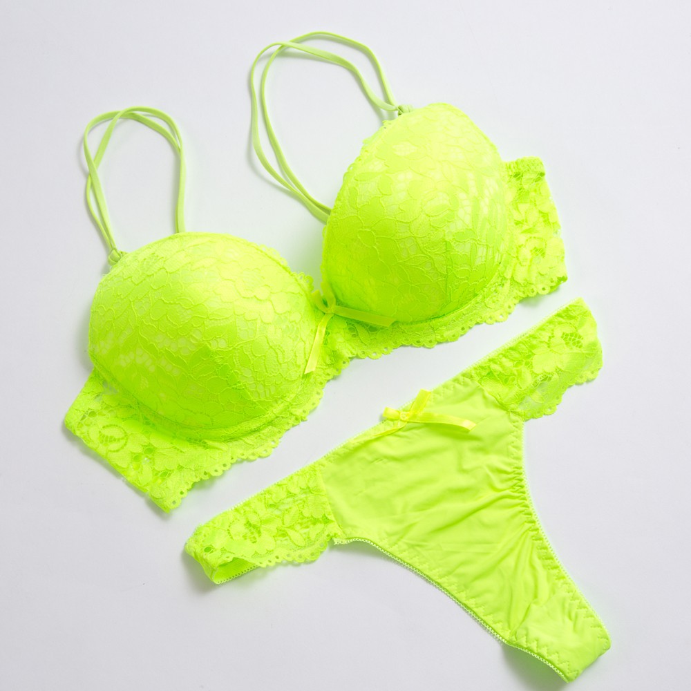 Thong Bra Set Push Up Lace ชุดชั้นในสตรีชุดกางเกง Hollow Out G String