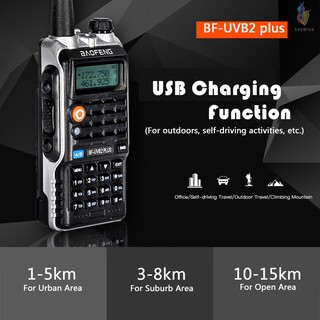 baofeng bf - uvb 2 plus วิทยุสื่อสารจอแสดงผล lcd 128 ch แบบพกพา