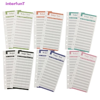 [InterfunT] 12 Budget Sheets Expense Tracker Fit Budget Envelopes Cash Envelope Binder [NEW]