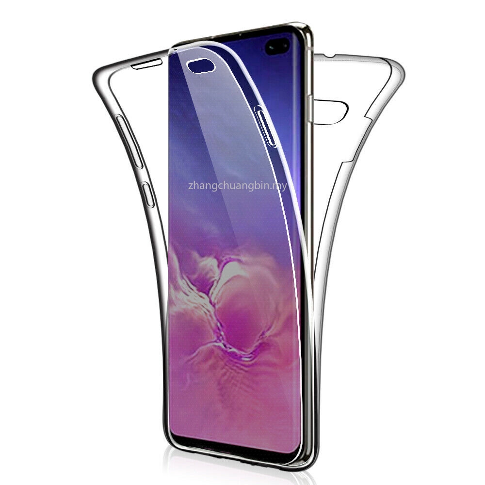 360 Full Body Soft Transparent Case fr Samsung Galaxy S10 S10E S9 Plus Note 20 10 Pro Lite หน้าจอสัมผัสด้านหน้าปกหลัง