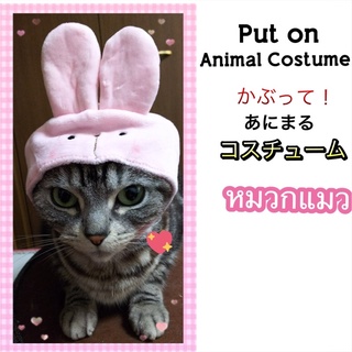 Put on Animal Costume หมวกแมว๏มี”กระต่าย”พร้อมส่ง๏