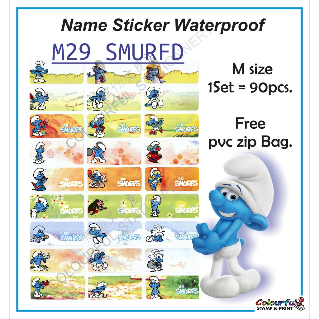 NAME STICKER SMURFD (กันน้ํา)