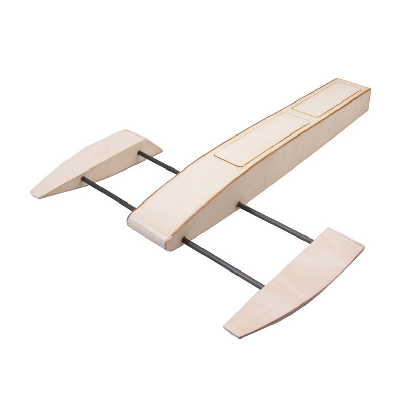 Diy Outrigger Boat กุ้งไม้ Sponson Race Boat Building Kit (495 มม.) ประกอบแล้ว