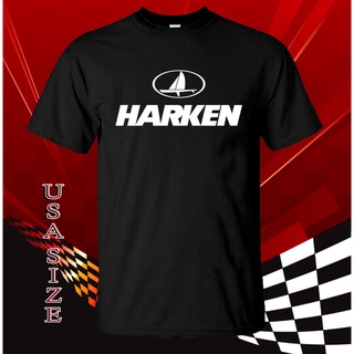 เสื้อยืด พิมพ์ลายโลโก้ Harken Boats สไตล์สตรีท สําหรับผู้ชาย