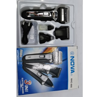 Nova - 666 wireless quick shear. Haircut scissors, stainless steel blade adult children ultra quiet haircut 3 and 1