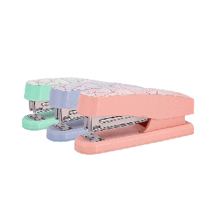 Deli 0402F Stapler เครื่องเย็บกระดาษ ลายหินอ่อนสีพาสเทล เย็บได้ 25 แผ่น คละสี 1 ชิ้น ที่เย็บกระดาษ แม็คเย็บกระดาษ