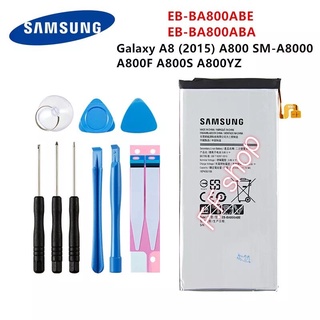 แบตเตอรี่ แท้ Samsumg Galaxy A8 2015 A800 SM-A8000 EB-BA800ABE 3050mAh พร้อมชุดถอด+แผ่นกาว ประกัน 3เดือน