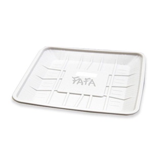 ถาดย่อยสลาย T09 ขนาด 20.4x20.4 ซม. แพ็ค 50 ชิ้น101220Eco Tray 20.4X20.4 Cm #T09 x 50 pcs Biodegradable Tray T09 Size 20.