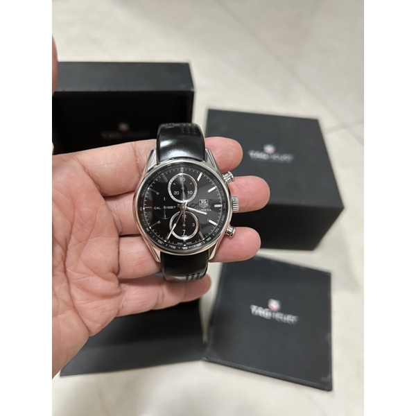 นาฬิกาข้อมือ TAG Heuer Carrera CBS2214.FC6567 สายหนังจระเข้สีน้ำเงิน ขนาด 39 มม.