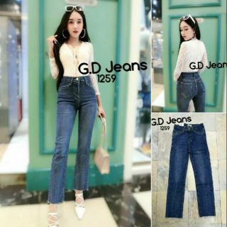 G.D.Jeans รุ่น 1259 #กางเกงยีนส์ผ้ายืดสียีนส์ทรงเรียบ 💦💦