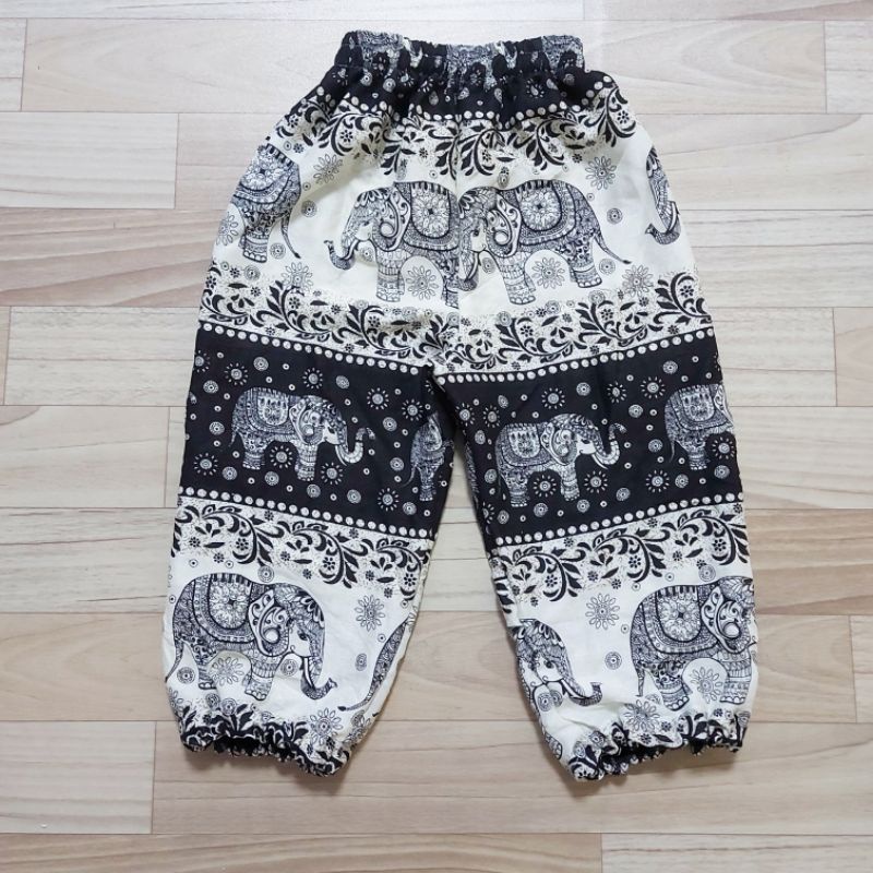 กางเกงเด็กลายช้างไทย อายุ 1-6ขวบ ผ้านุ่มลื่นงานไทย🇹🇭คุณภาพดีราคาถูกถ่ายงานจริง