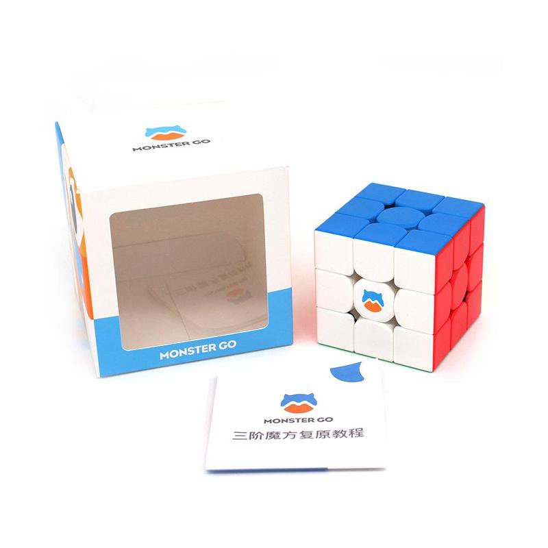 รูบิค 3x3 รูบิค ของแท้ อย่างดี rubik 3x3 rubiks race GAN Monster Go 3x3 Traditional Stickerless 3x3x3 gan cub sharkrubik
