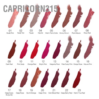 Capricorn315 ลิปสติก ลิปกลอส เนื้อแมตต์ กันน้ํา ติดทนนาน 6 มล. 23 สี