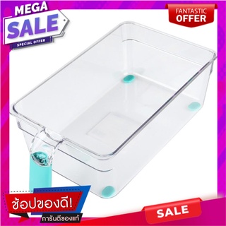 กล่องจัดเก็บในตู้เย็นด้ามจับ15.5x29x8.5cm KECH อุปกรณ์จัดเก็บในตู้เย็น FRIDGE STORAGE BOX KECH 24406 15.5X29X8.5CM CLEAR