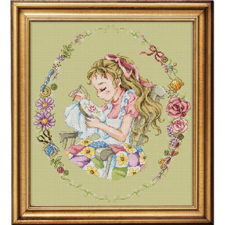 0 พร้อมส่ง ครอสติชคนปักผ้า crossstitch DIY ขนาดภาพเผื่อกรอบประมาณ 40x45 cm. ชุดอุปกรณ์งานฝีมือปักครอสติช ครอสติซ ครอสติส