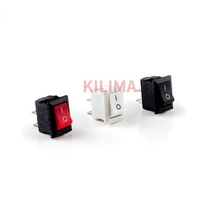 สวิตช์ปุ่มกดเปิด ปิด KCD11-101 10x15 มม. SPST 2Pin 3A 250V KCD11 10 มม.*15 มม. สีดํา แดง ขาว 10 ชิ้น